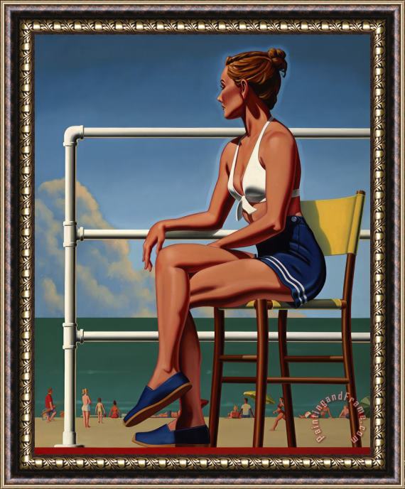 R. Kenton Nelson Watching, 2016 Framed Painting