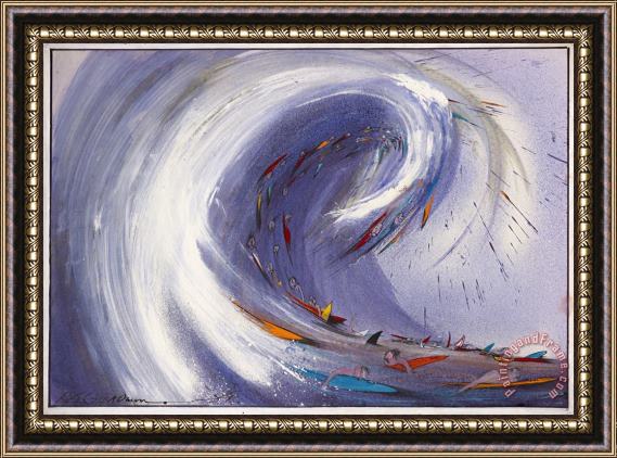 Ralph Steadman Curse of Lono Surfers Framed Print