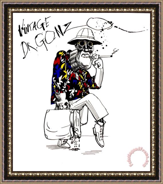 Ralph Steadman Fear And Loathing in Las Vegas, Dr Gonzo, 2005 Framed Print