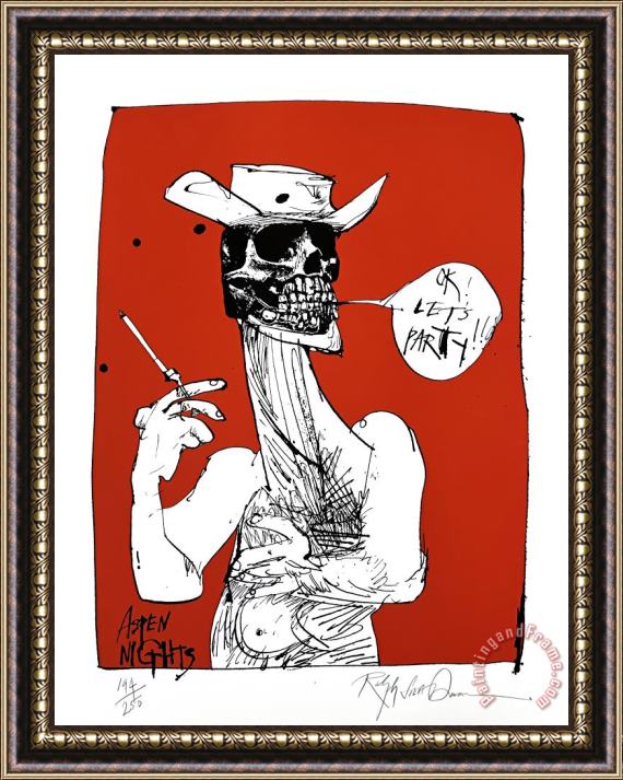 Ralph Steadman Let's Party, 2006 Framed Painting
