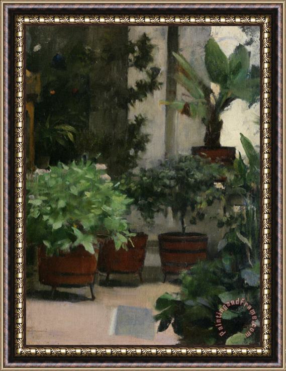 Ramon Casas Corner of My Garden Framed Painting
