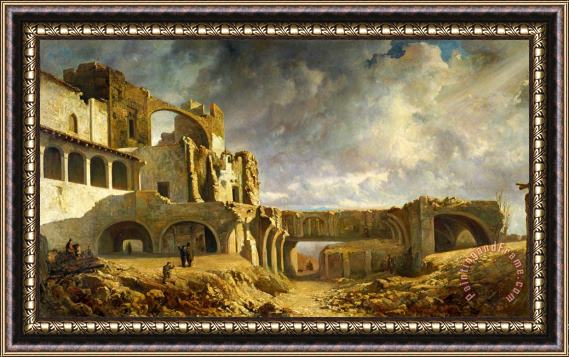 Ramon Marti Alsina Ruins of The Palace Framed Painting