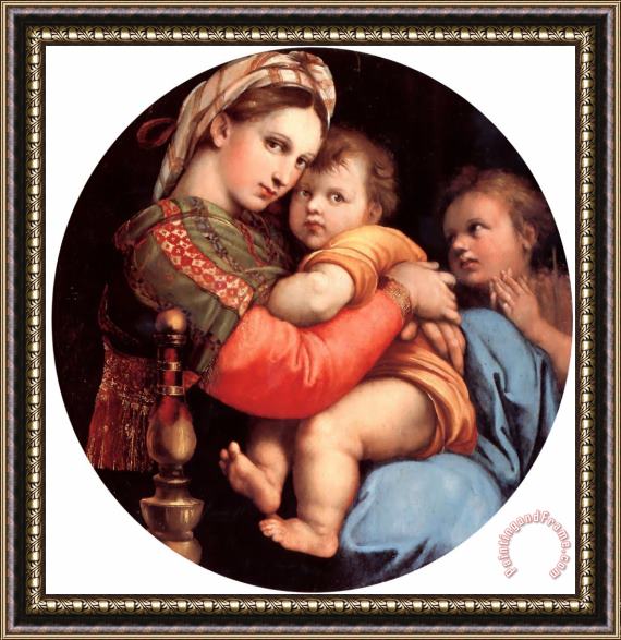 Raphael The Madonna of The Chair Framed Print