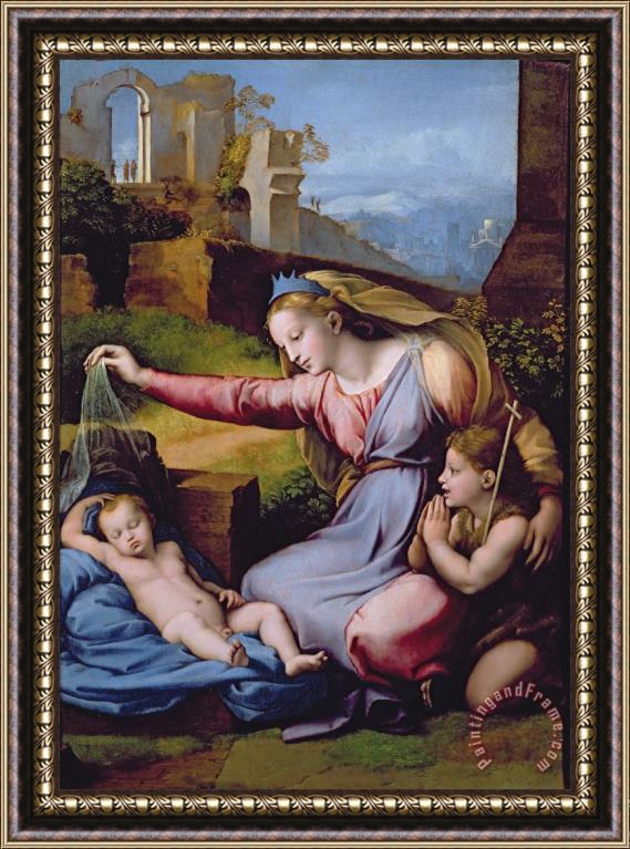 Raphael The Madonna of the Veil Framed Painting