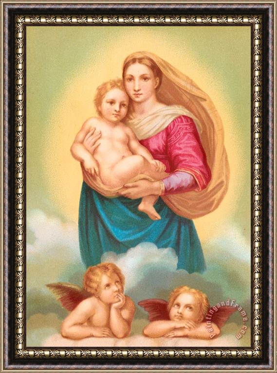 Raphael The Sistine Madonna Framed Painting