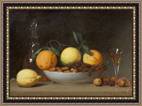 Raphaelle Peale A Dessert Framed Painting