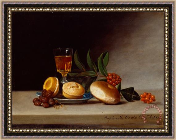 Raphaelle Peale Still Life with a Wine Glass Framed Painting