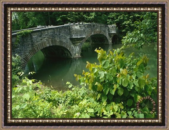 Raymond Gehman A Stone Bridge Crosses The Headwaters of The Susquehanna River Framed Painting
