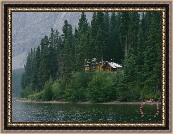 Raymond Gehman A Traditional Hunting And Fishing Lodge Built on Cli Lake Framed Painting