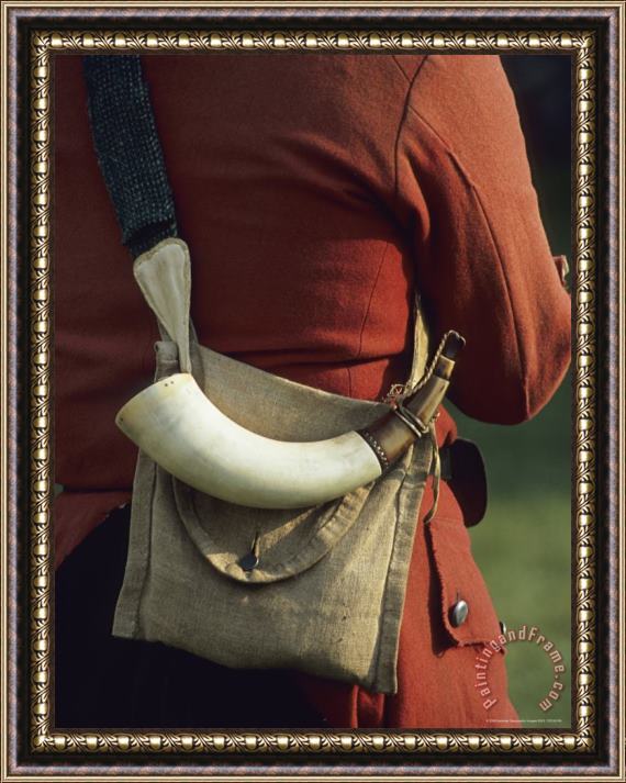Raymond Gehman An Actor Wears Period Dress for a Reenactment at Fort Frederick Framed Painting