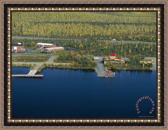 Raymond Gehman An Aerial View of The Town of Inuvik Framed Painting