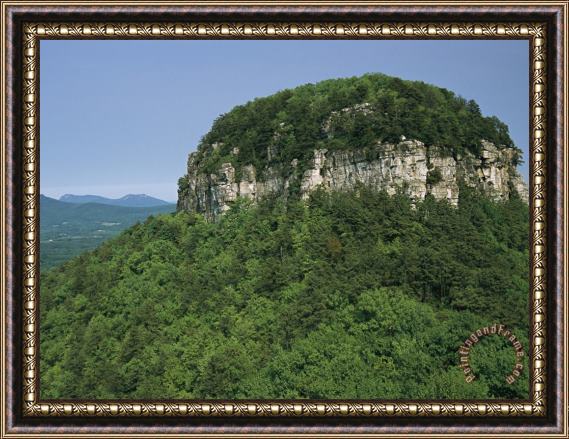 Raymond Gehman Big Pinnacle of Pilot Mountain The Monadnock Rises 1 400 Feet Framed Print