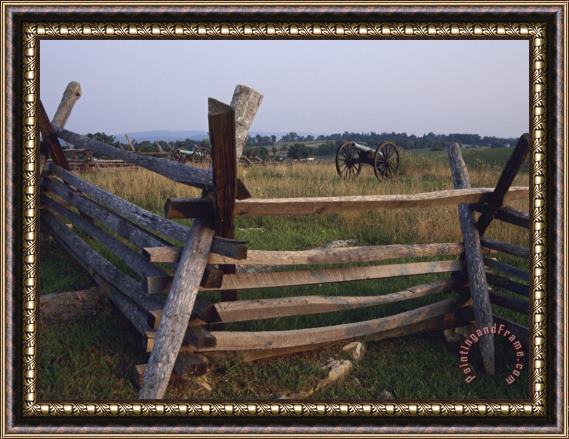 Raymond Gehman Cannons at Antietam National Battlefield Framed Painting