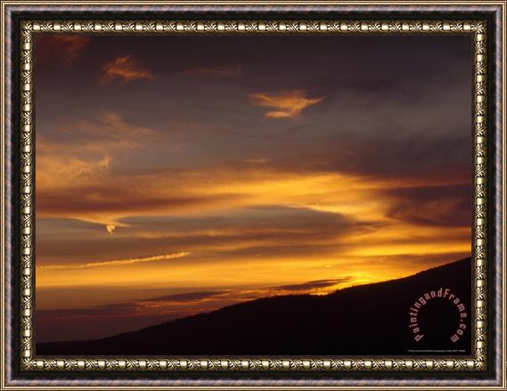 Raymond Gehman Dramatic Sky with Clouds at Sunset Framed Print