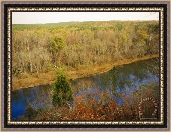 Raymond Gehman Elevated View of Cape Fear River Flowing Through Raven Rock State Park Framed Print