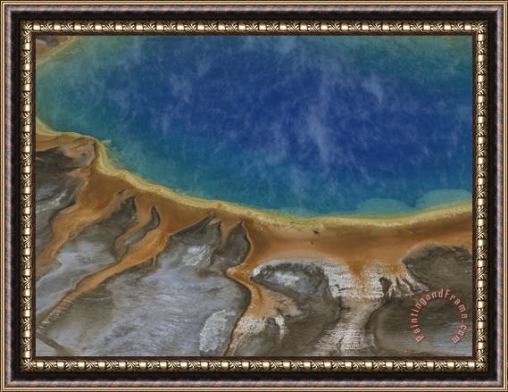 Raymond Gehman Grand Prismatic Spring Aerial View Yellowstone National Park Framed Painting