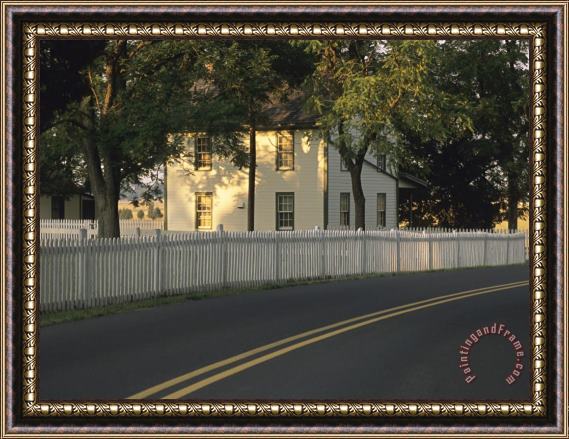 Raymond Gehman Historic Buildings on Gettysburg National Battlefied Framed Painting