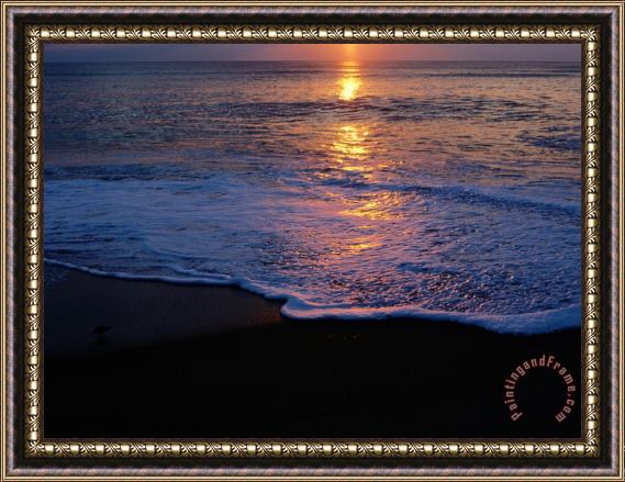 Raymond Gehman Kitty Hawk Beach at Sunset Framed Painting