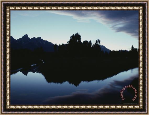 Raymond Gehman Landscape And Reflection Snake River Wyoming Framed Painting