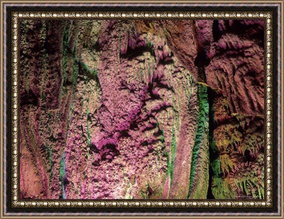Raymond Gehman Limestone Cave Formations Reed Flute Cave Guilin Guangxi China Framed Painting