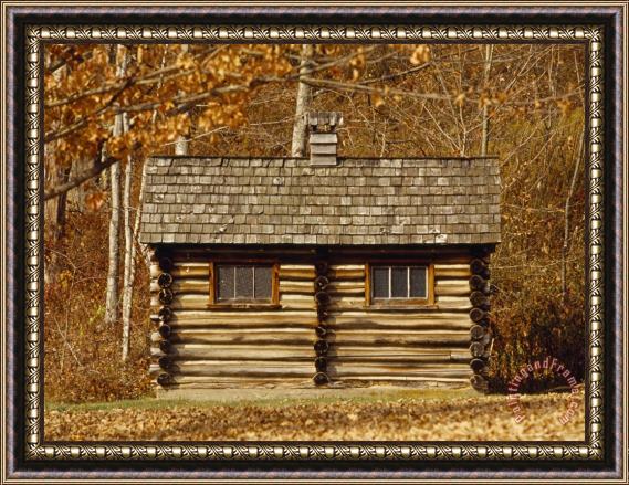 Raymond Gehman Log Cabin in The Jefferson National Forest Central Appalachia Framed Print