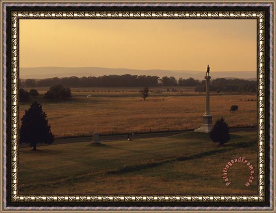 Raymond Gehman Monuments at Gettysburg National Battlefied Framed Painting