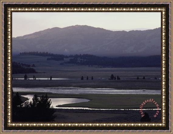Raymond Gehman Scenic View of Hayden Valley Framed Painting