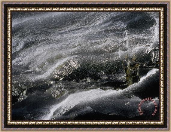 Raymond Gehman Seven Veil Falls Splashes on a Rock Face Yoho National Park Canada Framed Painting