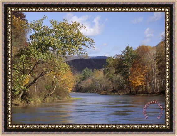 Raymond Gehman Small Wind Driven Ripples in The Water of The Greenbrier River Framed Print