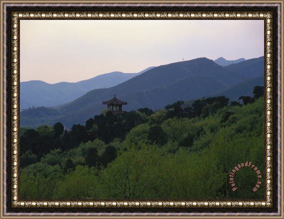 Raymond Gehman Stairway Leading to The Observation Pagoda of The Red Snail Temple Framed Print
