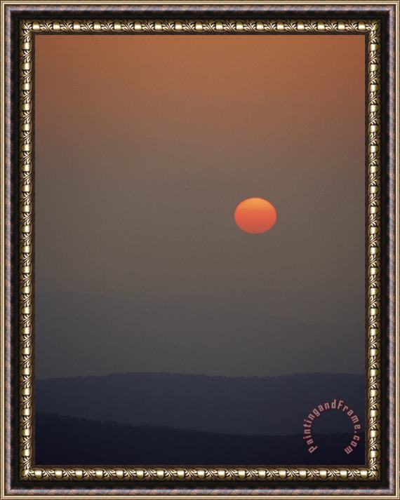 Raymond Gehman Sunrise Over Allegheny Mountain Ridges Framed Painting