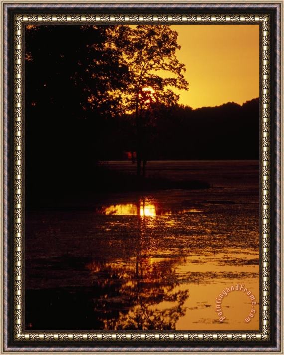 Raymond Gehman Sunset Over Hematite Lake Framed Painting