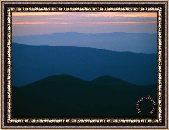 Raymond Gehman Sunset Over The Blue Ridge Mountains Framed Print