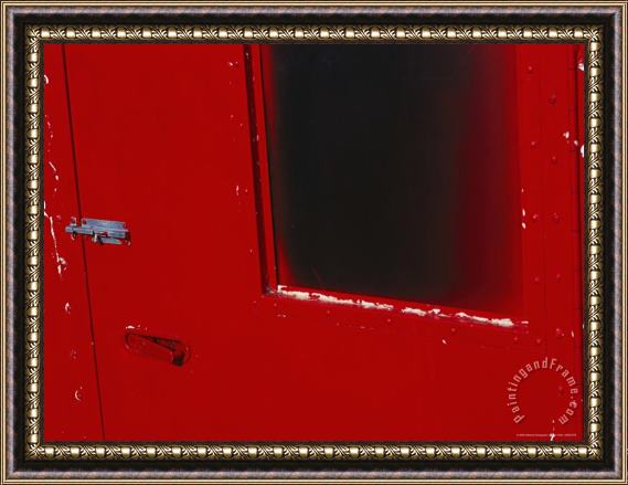 Raymond Gehman The Red Door of a Fuel Shed Framed Painting