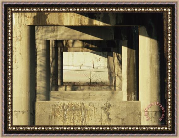 Raymond Gehman The Underneath Side of The James River Bridge Framed Painting