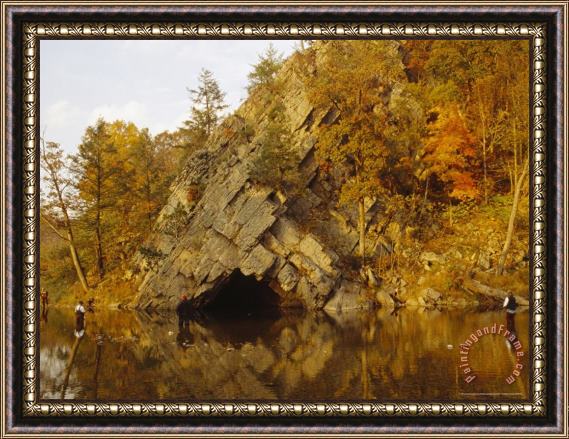 Raymond Gehman Trout Fishermen in The North Fork of The Potomac River Framed Painting