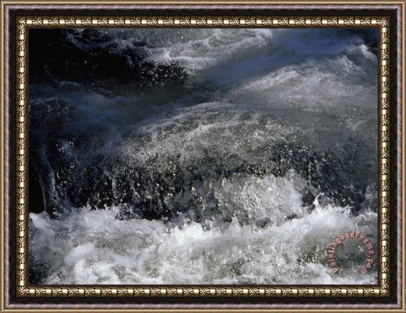 Raymond Gehman Water Burbling And Frothing Through The Nantahala River Gorge Framed Painting