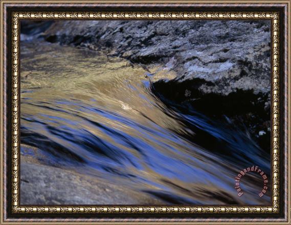 Raymond Gehman Water Rushing Over Stones in The Whitewater River Framed Painting