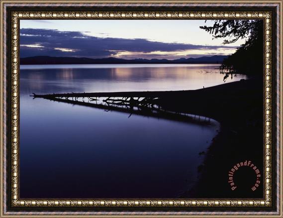 Raymond Gehman Yellowstone Lake at Dawn Yellowstone National Park Wyoming Framed Print