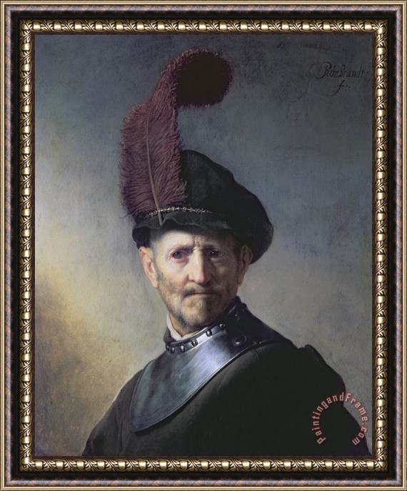 Rembrandt An Old Man in Military Costume Framed Painting