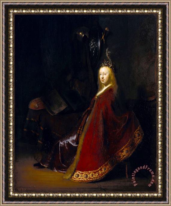 Rembrandt Harmensz van Rijn Minerva Framed Painting