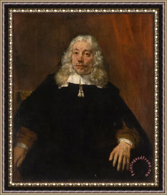 Rembrandt Harmensz van Rijn Portrait of a White Haired Man Framed Print