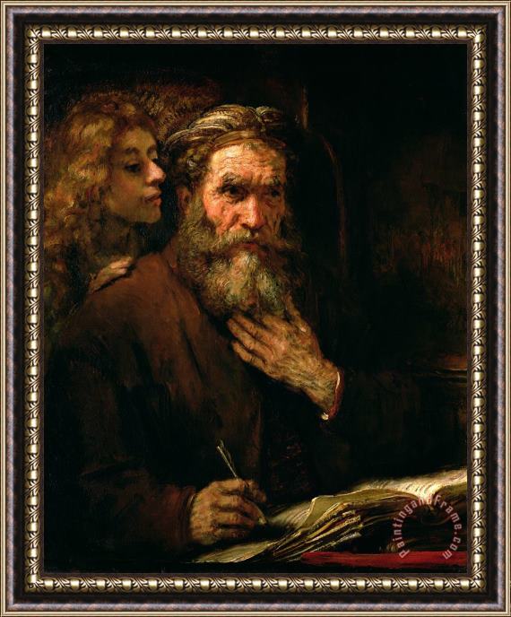 Rembrandt Harmensz van Rijn St Matthew and The Angel Framed Print