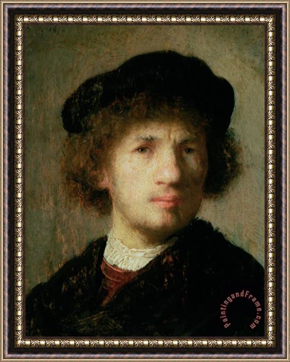 Rembrandt Harmenszoon van Rijn Self Portrait Framed Painting