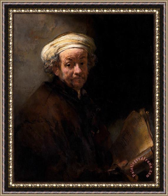 Rembrandt Self Portrait As The Apostle St Paul Framed Painting