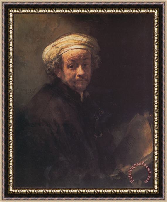 Rembrandt Selfportrait As The Apostle Paul Framed Painting