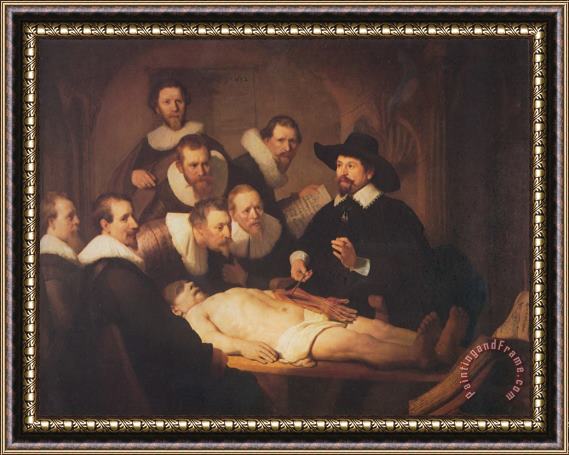 Rembrandt The Anatomy Lecture of Dr. Nicholaes Tulp Framed Painting