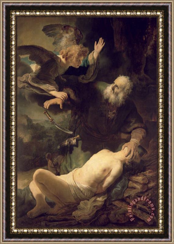 Rembrandt The Sacrifice of Abraham Framed Painting