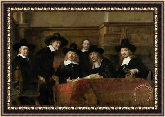 Rembrandt The Sampling Officials Framed Print