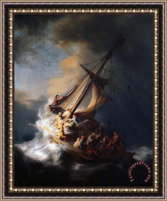 Rembrandt The Storm on The Sea of Galilee Framed Painting